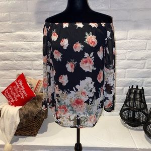 Long Sleeve Floral Blouse